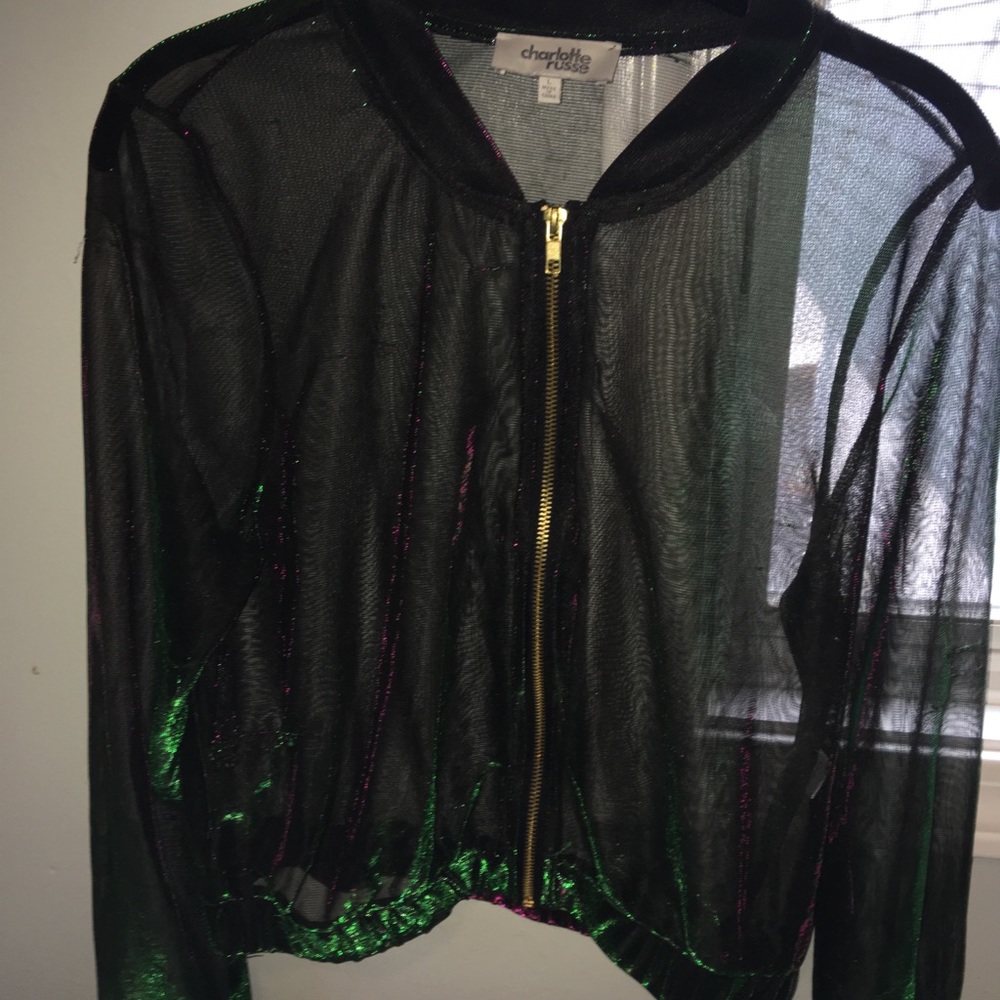 Shimmery ZIP UP Top